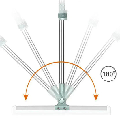 Floor Mop Telescopic Handle 180° Swivel Silicone Lip