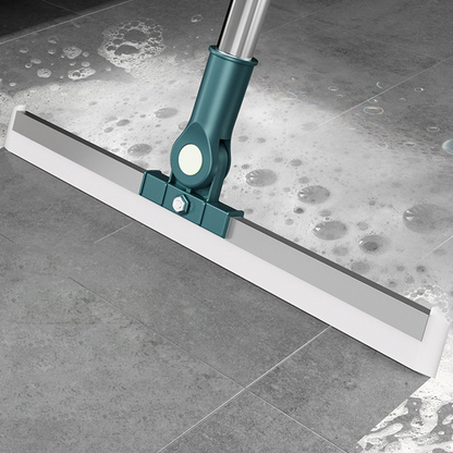 Floor Squeegee 180° Rotating Head Telescopic Handle Silicone Blade