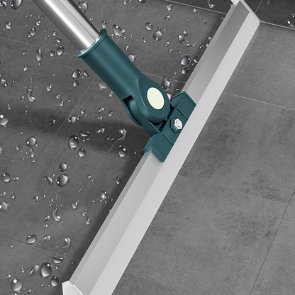 Floor Squeegee 180° Rotating Head Telescopic Handle Silicone Blade