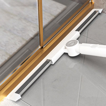 Floor Squeegee 3-in-1 Silicone Head 180° Rotating Telescopic Handle