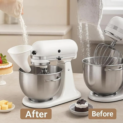 Flour Funnel Guided Spout Auxiliary Hub Fit