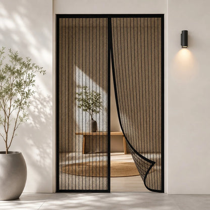 Fly Screen Door Magnetic Self-Closing Adhesive Mount