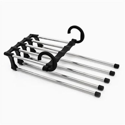 Foldable Clothes Hanger 5 Hooks Stainless Steel