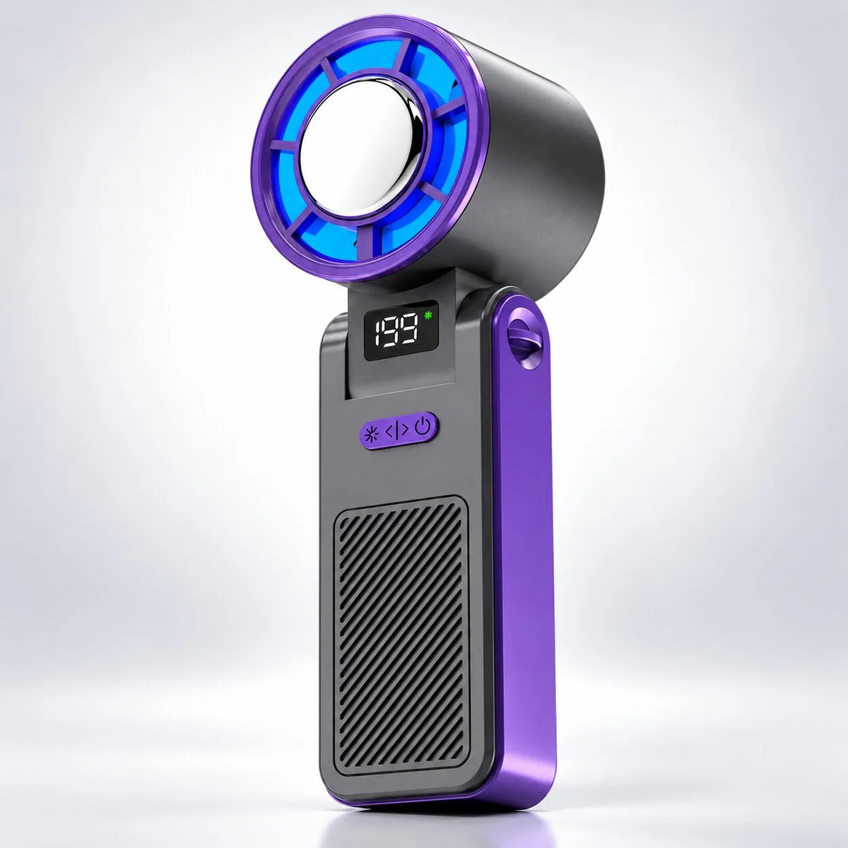 Foldable Handheld Fan Rechargeable LED Display & 100 Speeds