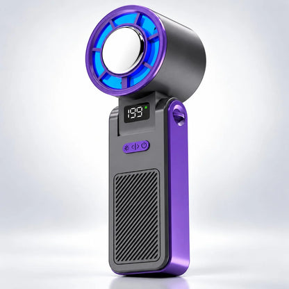 Foldable Handheld Fan Rechargeable LED Display & 100 Speeds