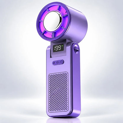 Foldable Handheld Fan Rechargeable LED Display & 100 Speeds