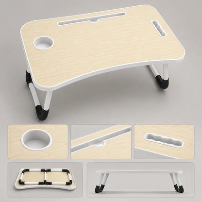Foldable Lap Desk Cup Holder & Phone Slot