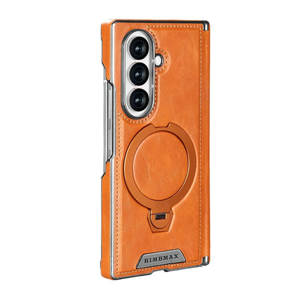 Foldable Phone Case Italian Leather Hinge Protection Rotating Kickstand