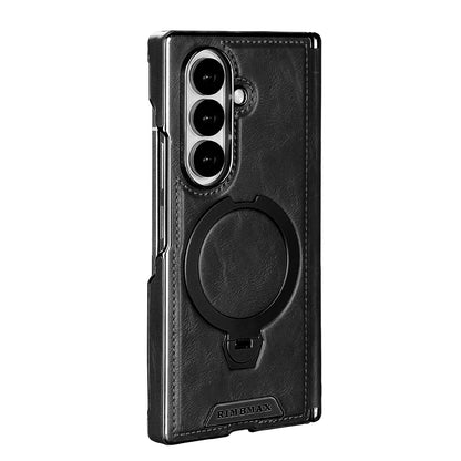 Foldable Phone Case Italian Leather Hinge Protection Rotating Kickstand