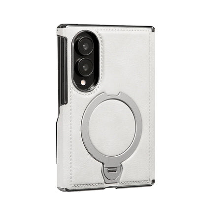 Foldable Phone Case Italian Leather Hinge Protection Rotating Kickstand