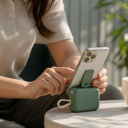 Foldable Phone Stand USB-C & Lightning Power Bank (4000 mAh)