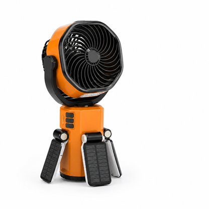 Foldable Portable Camping Fan with Integrated LED (Up to 30-Hour Battery)