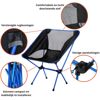 Folding Camping Chair Ultralight Aluminum Frame & Breathable Mesh
