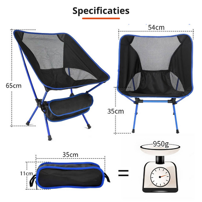 Folding Camping Chair Ultralight Aluminum Frame & Breathable Mesh