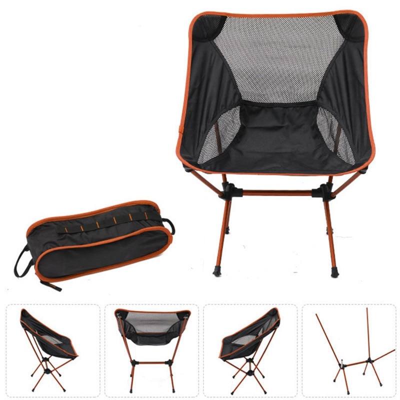 Folding Camping Chair Ultralight Aluminum Frame & Breathable Mesh