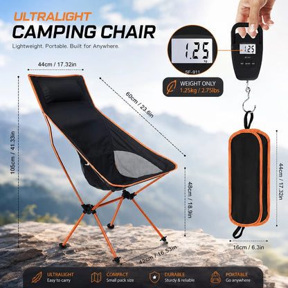Folding Camping Chair Ultralight & Compact Quick Setup