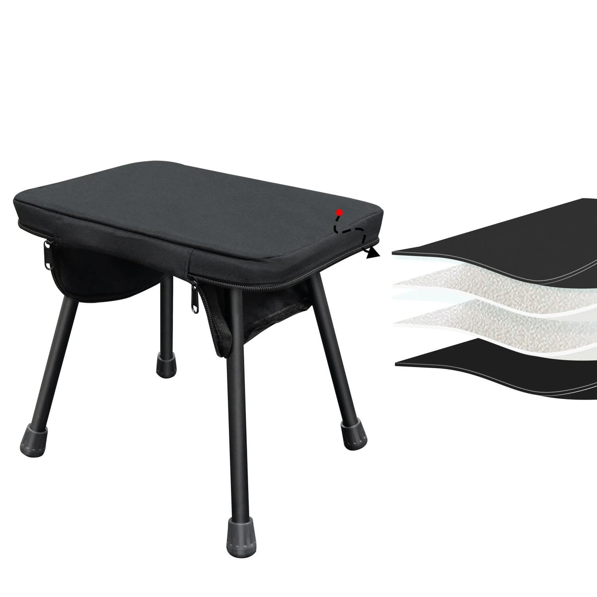 Folding Camping Stool Convertible Table & Seat Lightweight Aluminum