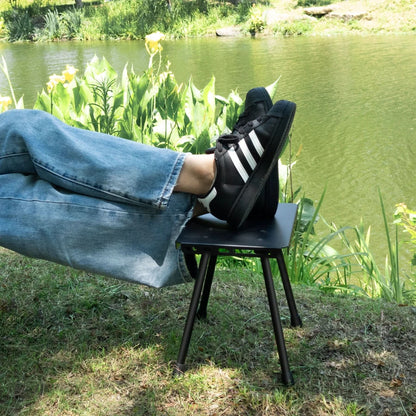 Folding Camping Stool Convertible Table & Seat Lightweight Aluminum