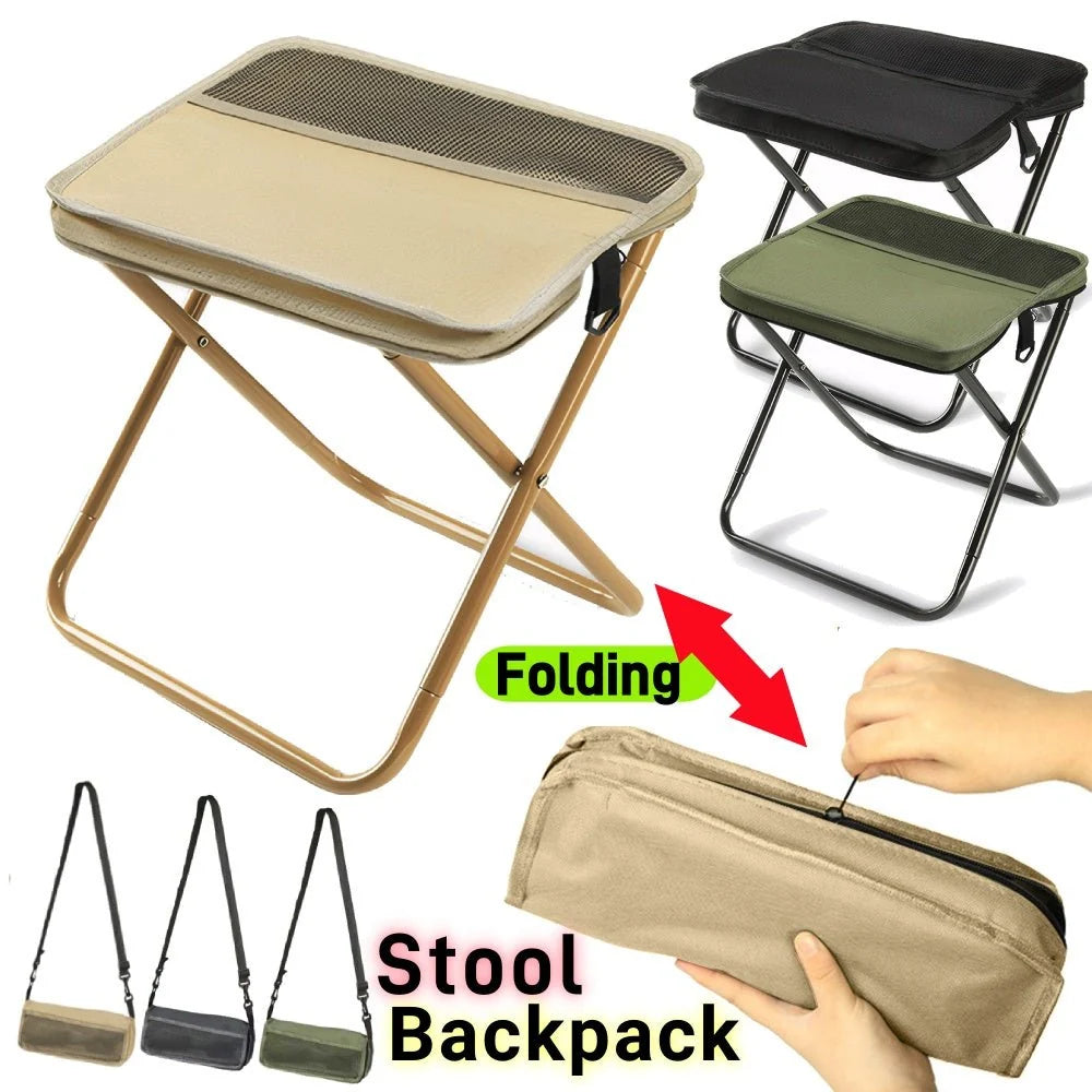 Folding Chair Backpack Waterproof Seat Lightweight