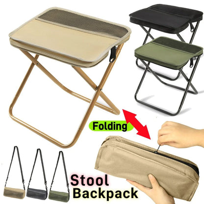 Folding Chair Backpack Waterproof Seat Lightweight