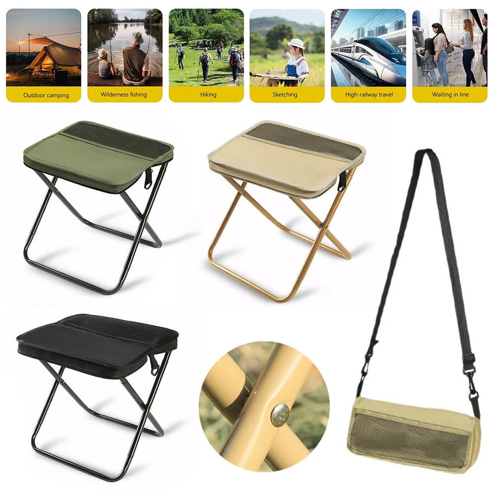 Folding Chair Backpack Waterproof Seat Lightweight