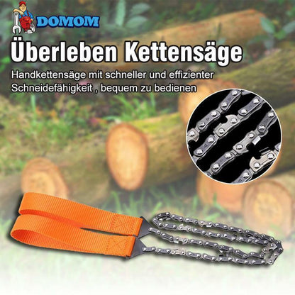 Folding Hand Chainsaw 65 Mn Steel Bidirectional Teeth