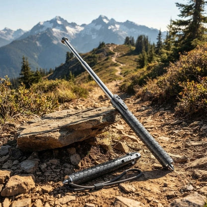 Folding Hiking Stick Auto Pop-Up & Anti-Slip Grip