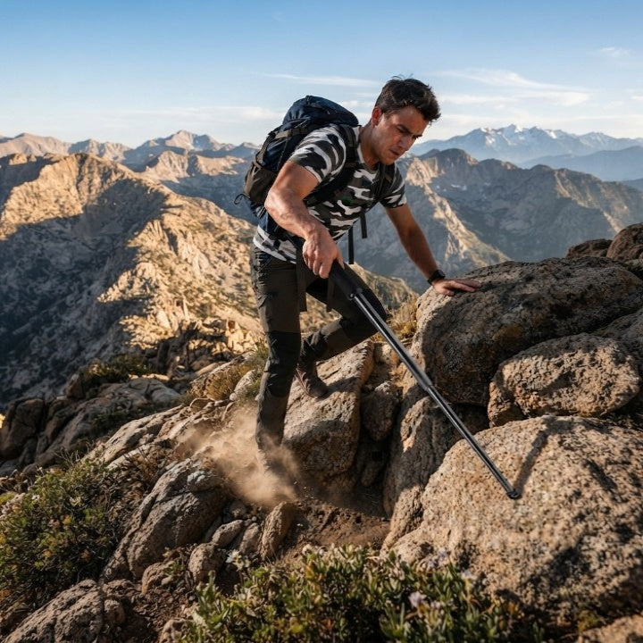 Folding Hiking Stick Auto Pop-Up & Anti-Slip Grip