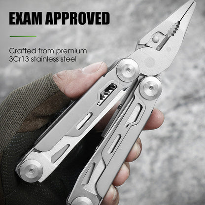 Folding Multitool Pliers 12-in-1 Stainless Steel & Lockable