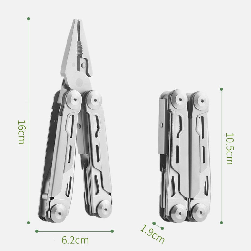 Folding Multitool Pliers 12-in-1 Stainless Steel & Lockable