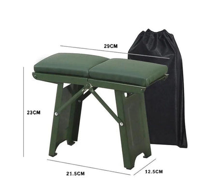 Folding Outdoor Stool Aluminum Frame Weather-Resistant Supports 265 lb