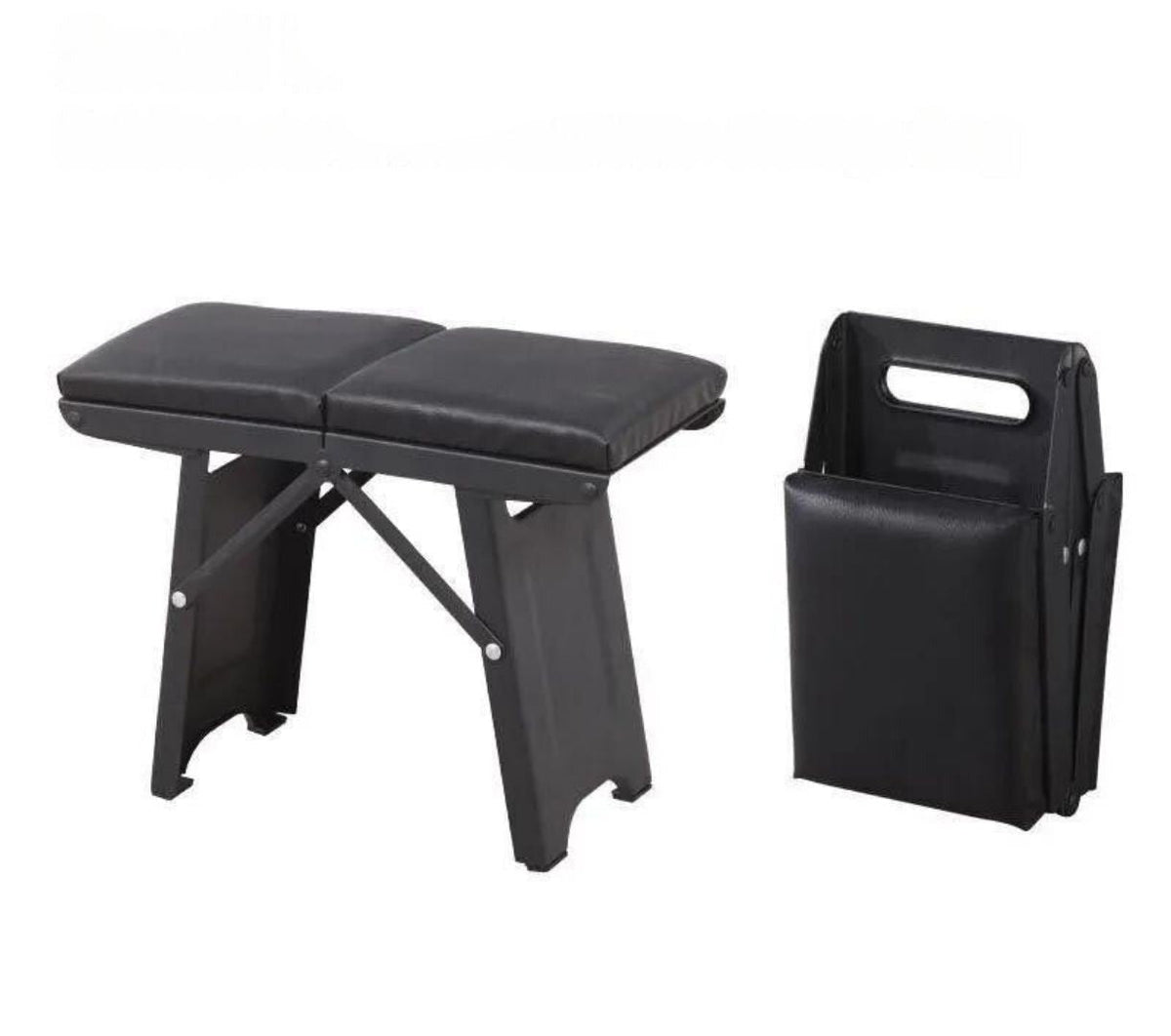 Folding Outdoor Stool Aluminum Frame Weather-Resistant Supports 265 lb