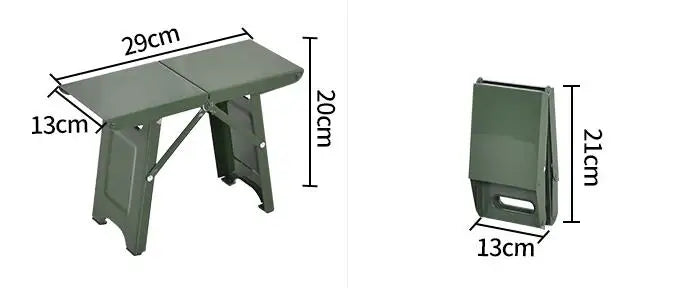 Folding Outdoor Stool Aluminum Frame Weather-Resistant Supports 265 lb