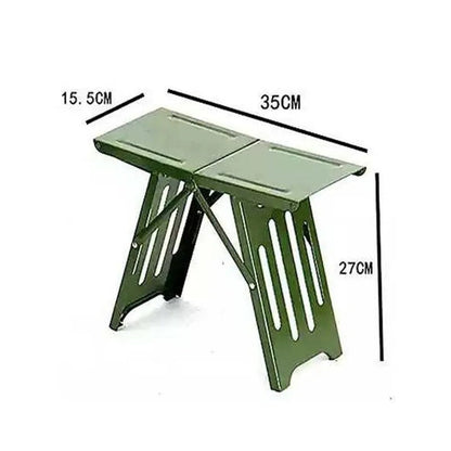 Folding Outdoor Stool Aluminum Frame Weather-Resistant Supports 265 lb