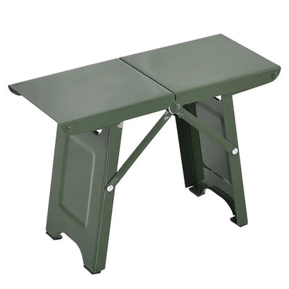Folding Outdoor Stool Aluminum Frame Weather-Resistant Supports 265 lb