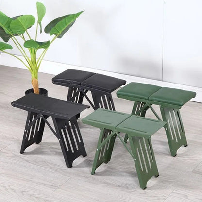 Folding Outdoor Stool Aluminum Frame Weather-Resistant Supports 265 lb