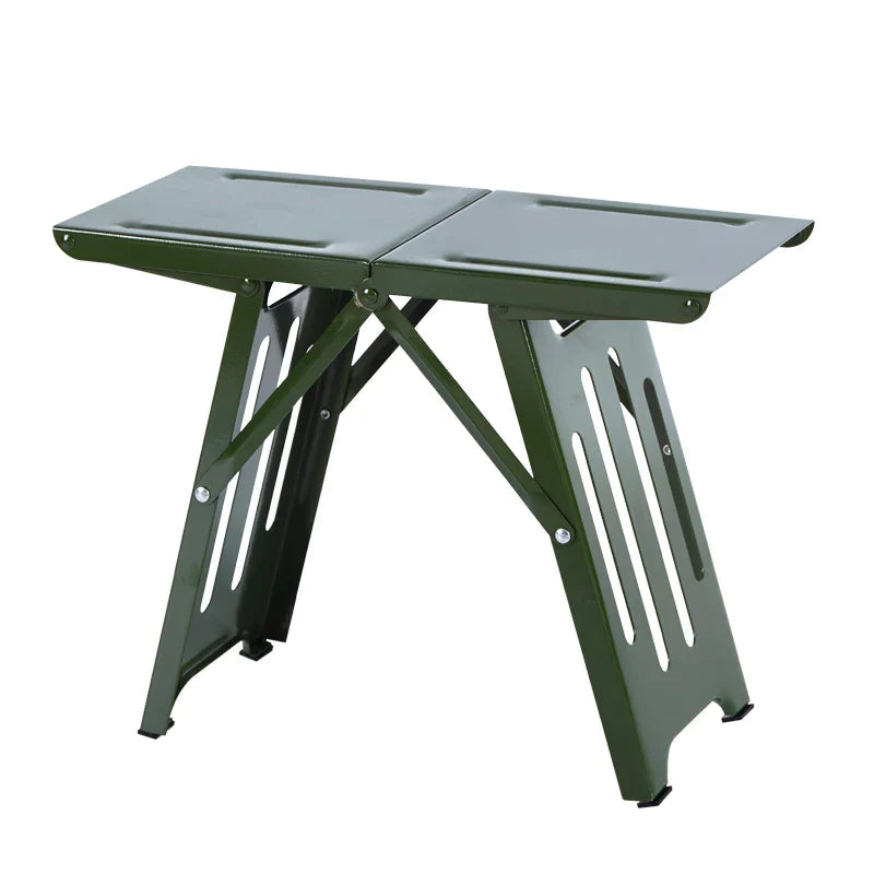 Folding Outdoor Stool Aluminum Frame Weather-Resistant Supports 265 lb