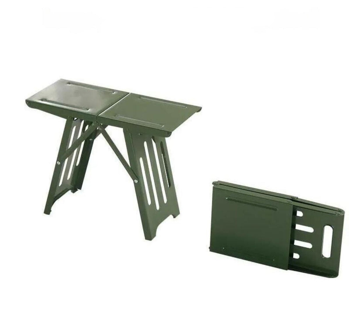Folding Outdoor Stool Aluminum Frame Weather-Resistant Supports 265 lb