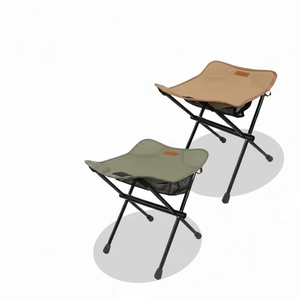 Folding Stool Aluminum Frame Oxford Seat 220 lb Capacity