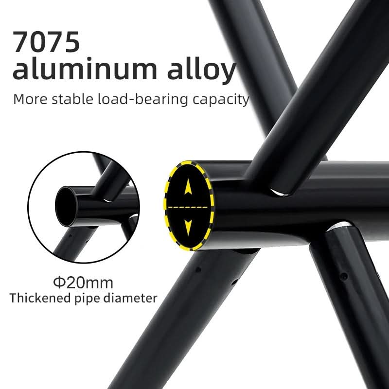 Folding Stool Aluminum Frame Oxford Seat 220 lb Capacity