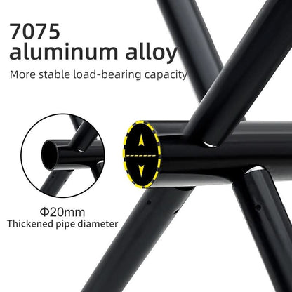 Folding Stool Aluminum Frame Oxford Seat 220 lb Capacity