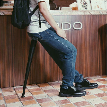 Folding Stool Telescopic Compact Lightweight Portable Seater