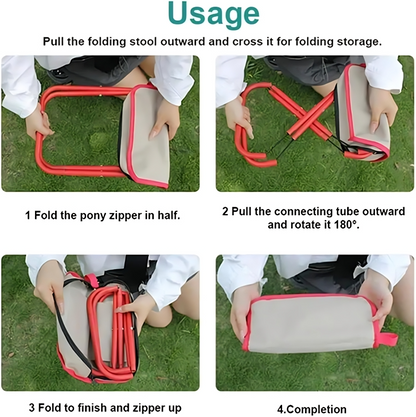Folding Stool Ultra-Light & Compact 220 lb Capacity
