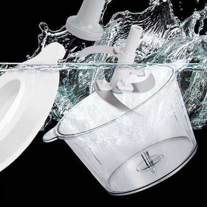 Food Chopper Manual Lever-Press Stainless Steel Blades Three Sizes