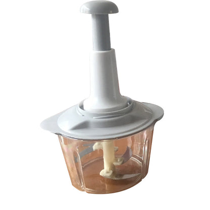 Food Chopper Manual Lever-Press Stainless Steel Blades Three Sizes