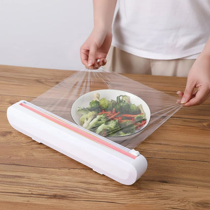 Food Wrap Dispenser Integrated Cutter Film & Foil Compatible