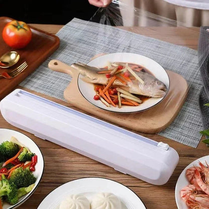 Food Wrap Dispenser Integrated Cutter Film & Foil Compatible