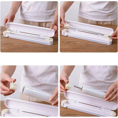 Food Wrap Dispenser Integrated Cutter Film & Foil Compatible