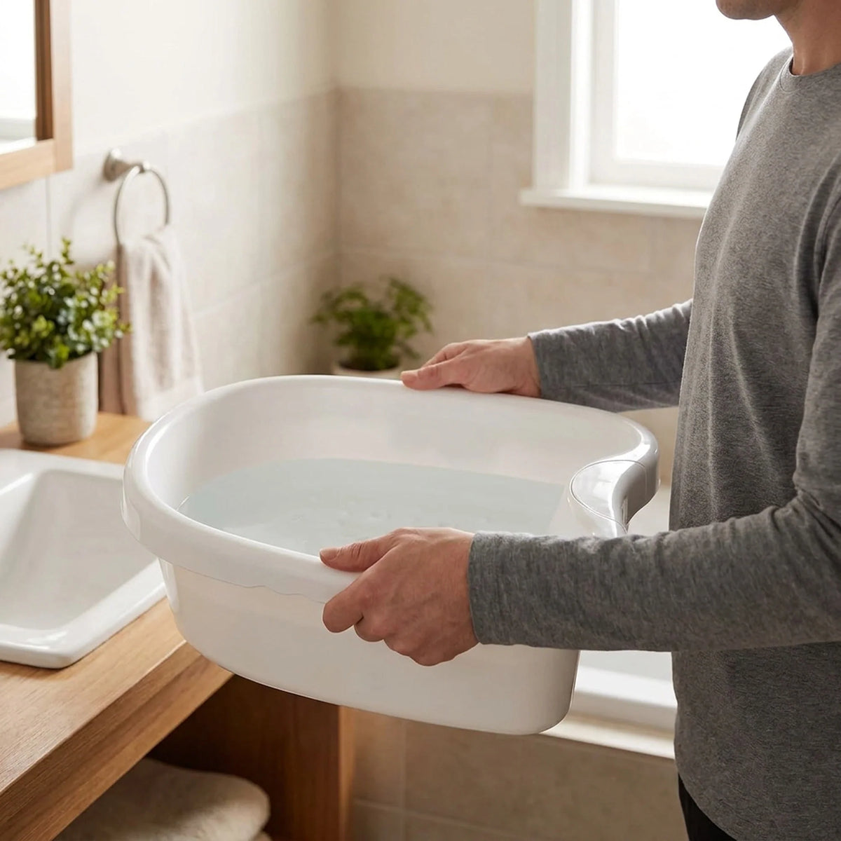 Foot Soaking Basin Textured Massage Bottom