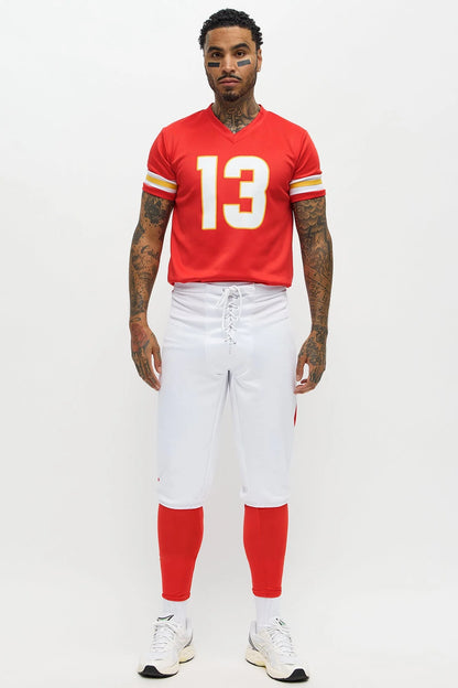 Football Costume Set Cropped Jersey Stretch 3-Piece